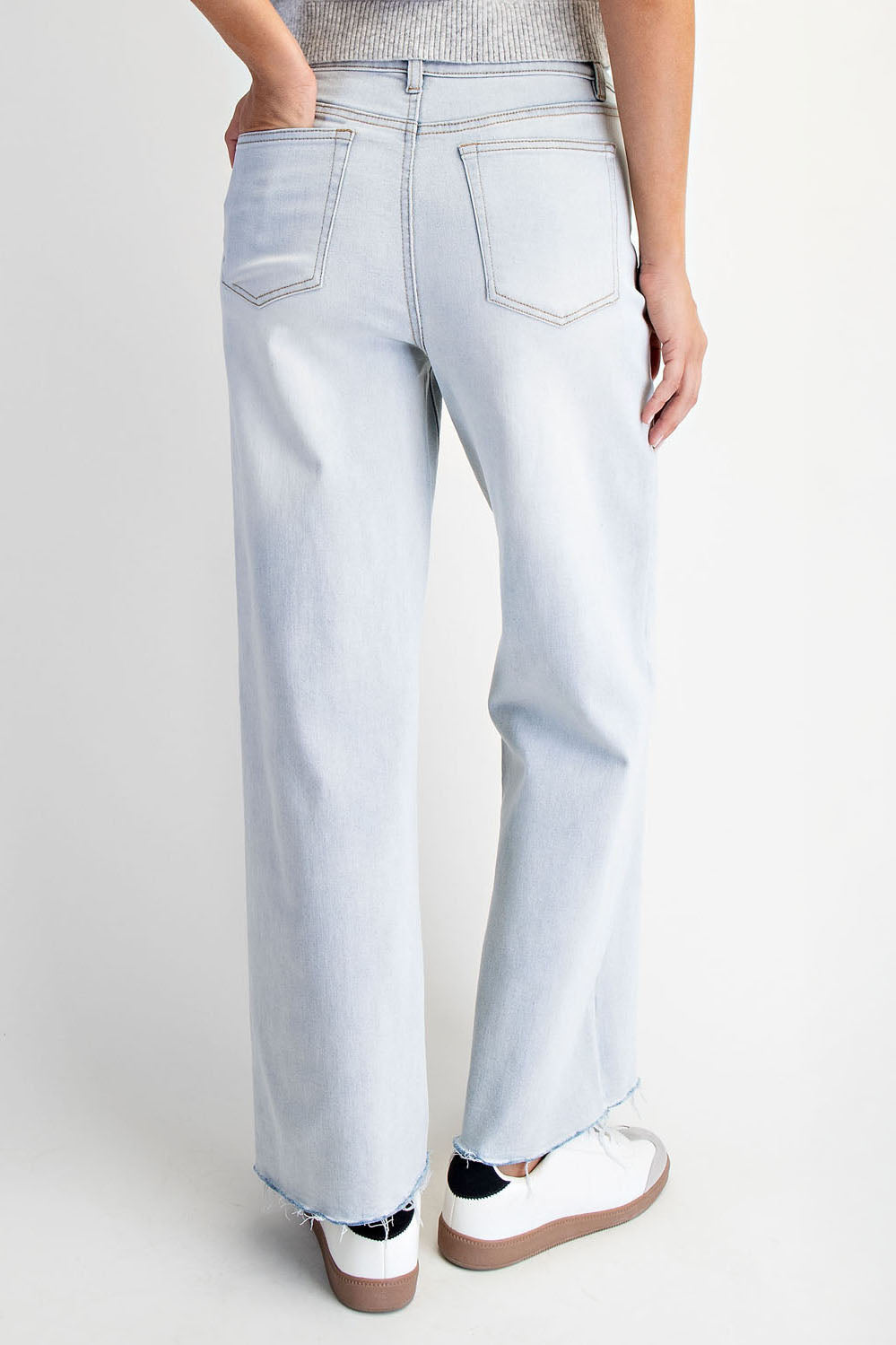 High Rise Wide Leg Denim-Light Wash