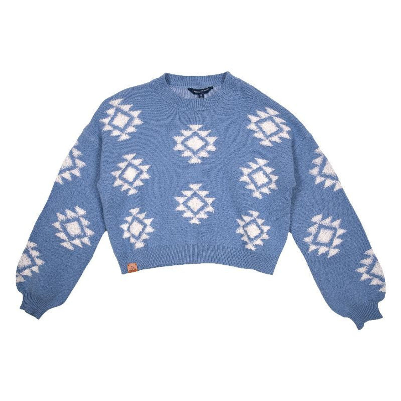 SS-Crop Sweater Long Sleeve Blue