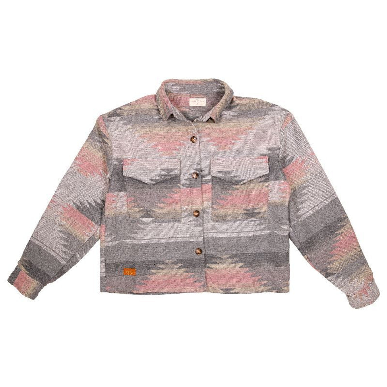 SS- Shacket Cropped Pewter