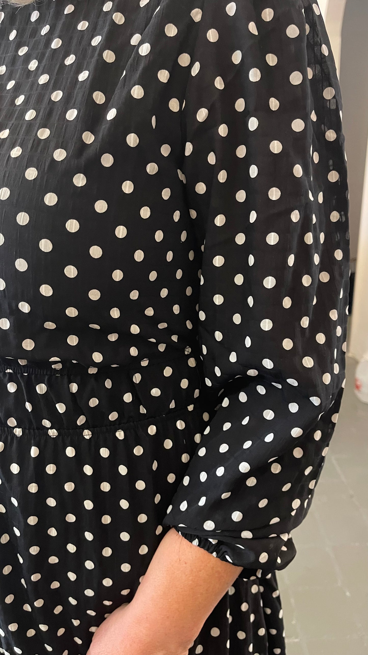 Becky Polka Dot Dress - Black