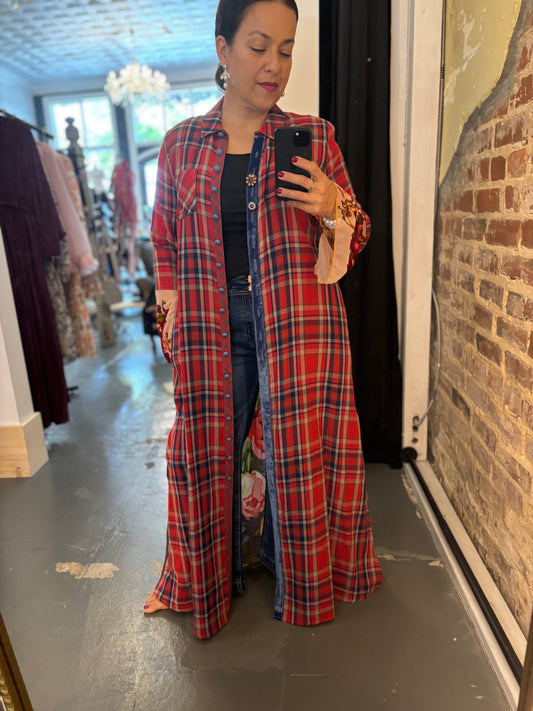 Monica Button Up Maxi Shirt Dress/Duster