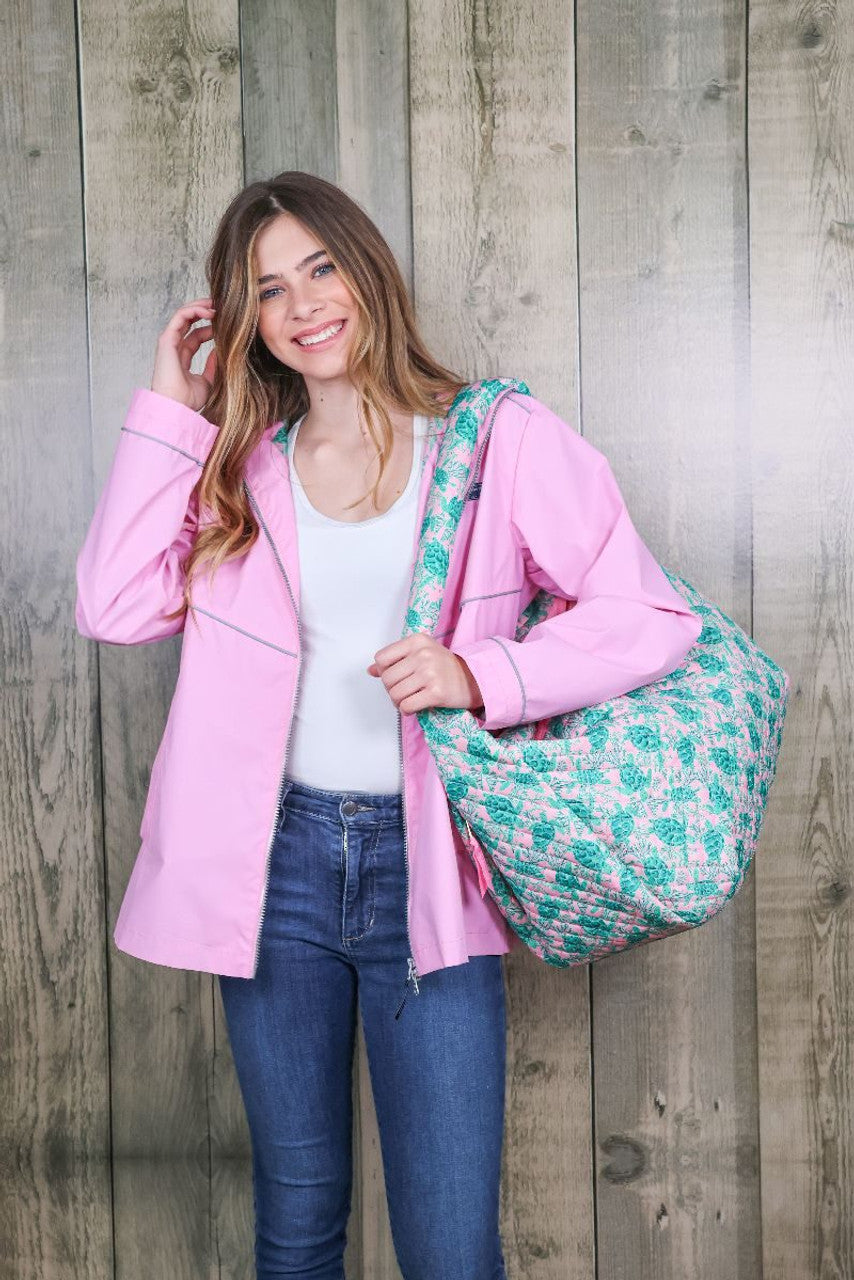 SS- Pink Sea Turtle Rain Jacket