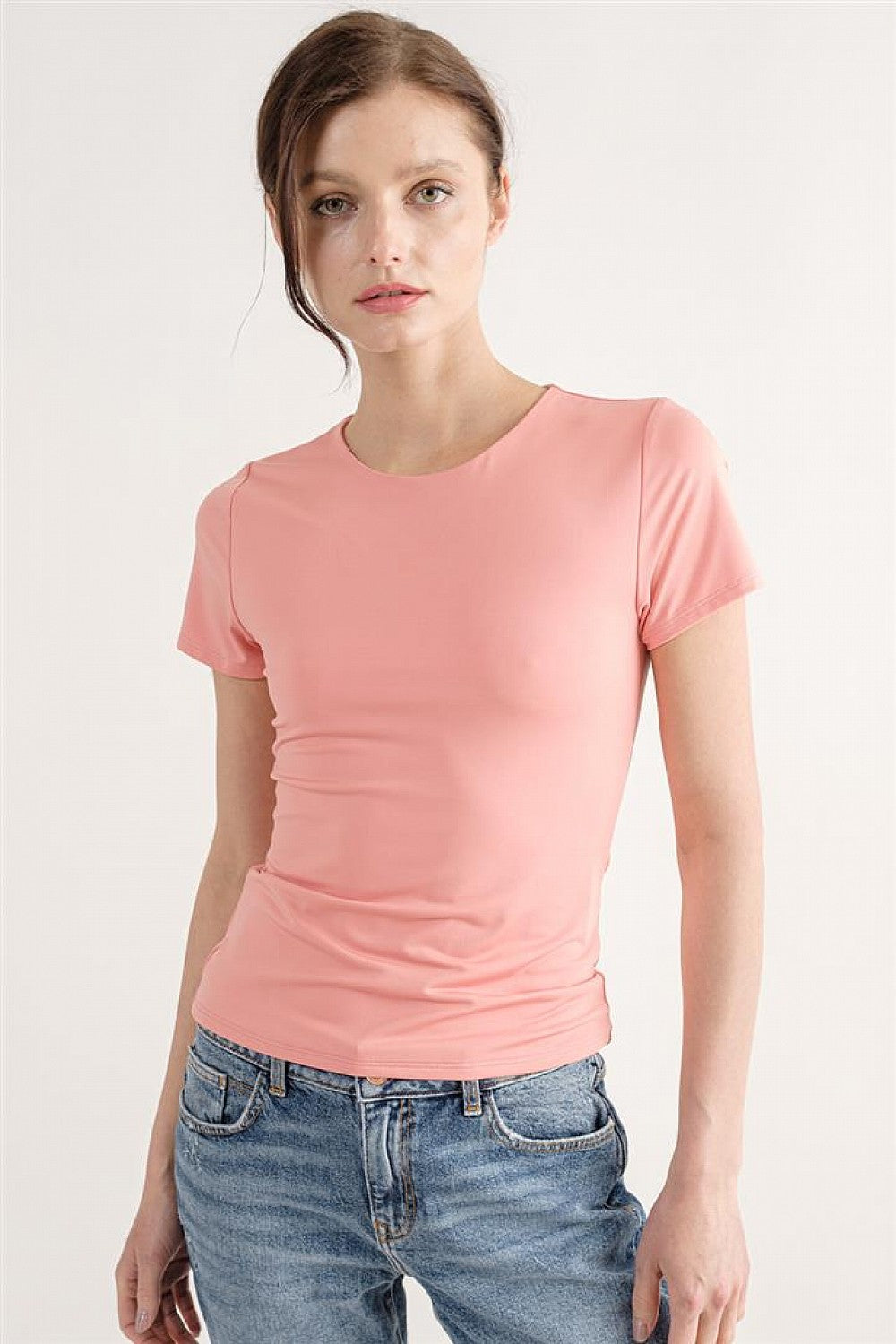 Peach Blush Round Neck Top