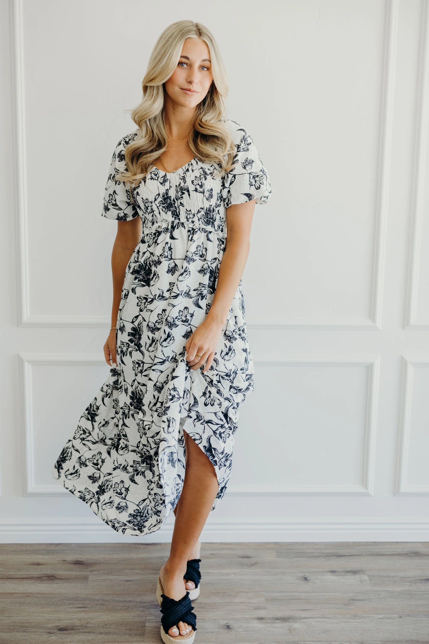 Allis Monochrome Petals Dress