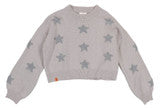 SS- Gray Star Crop Sweater