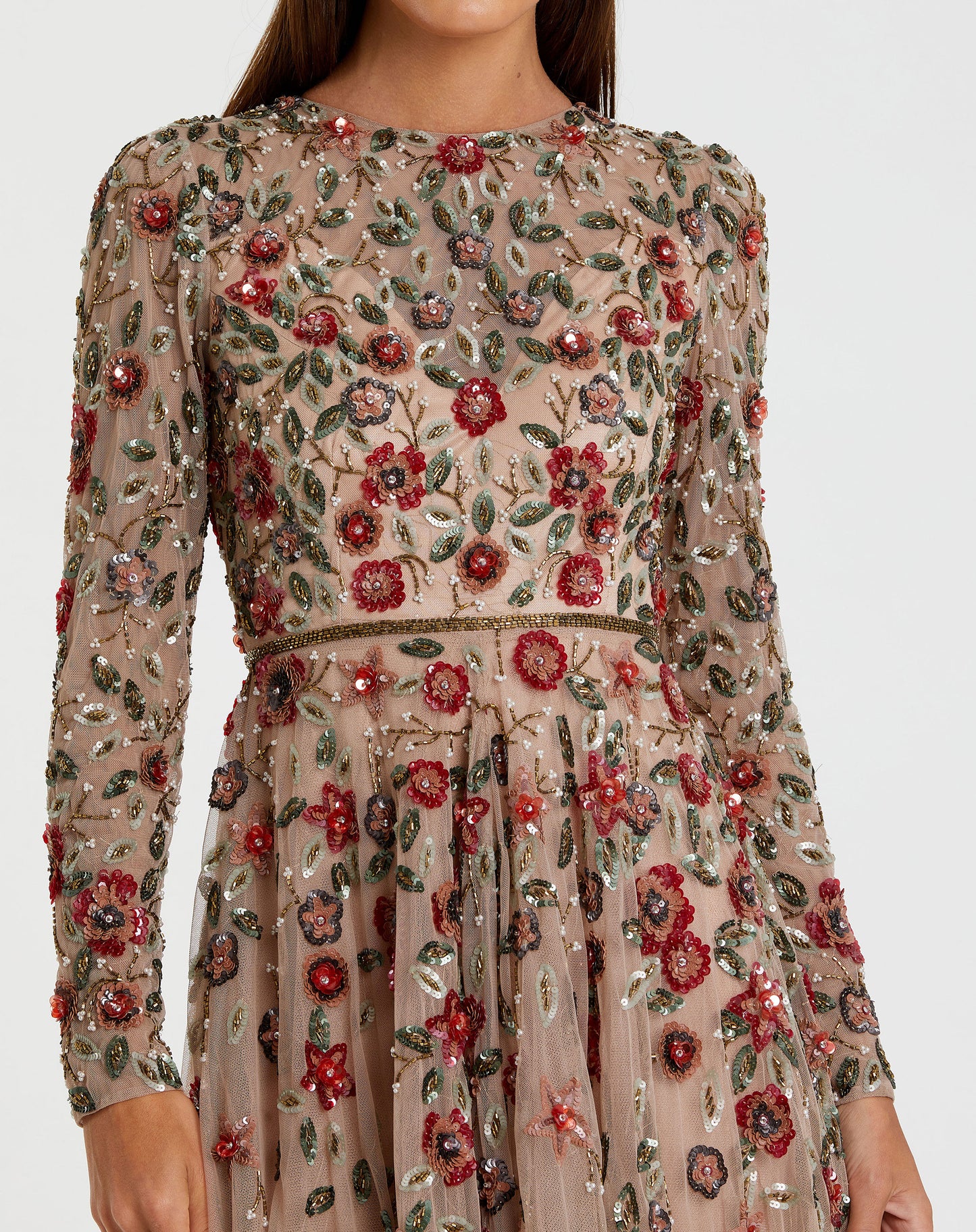 Theodora Dusty Rose Floral Dress