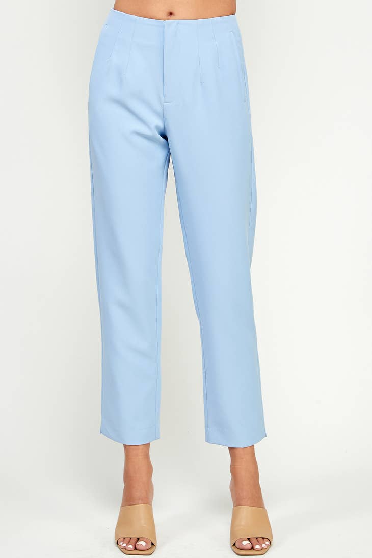 High-Waisted Strait Cropped Pant - Light Blue – North Star