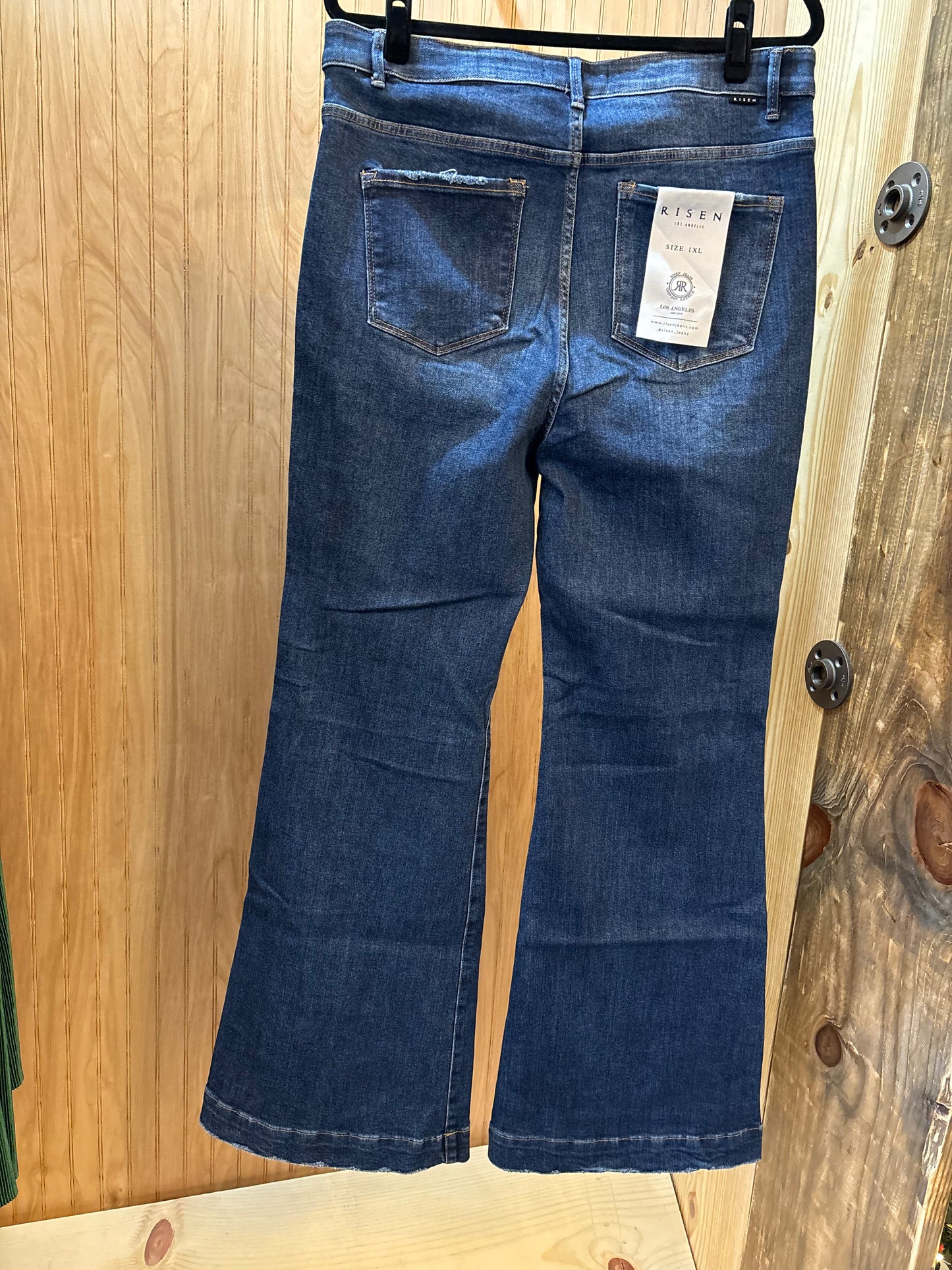 Plus Risen Front Patch Pocket Jeans Dark