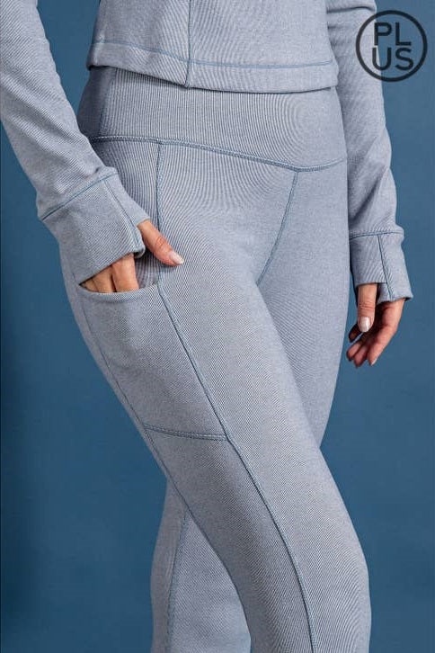 Chambray Rae Butter High Rise Joggers with Pockets