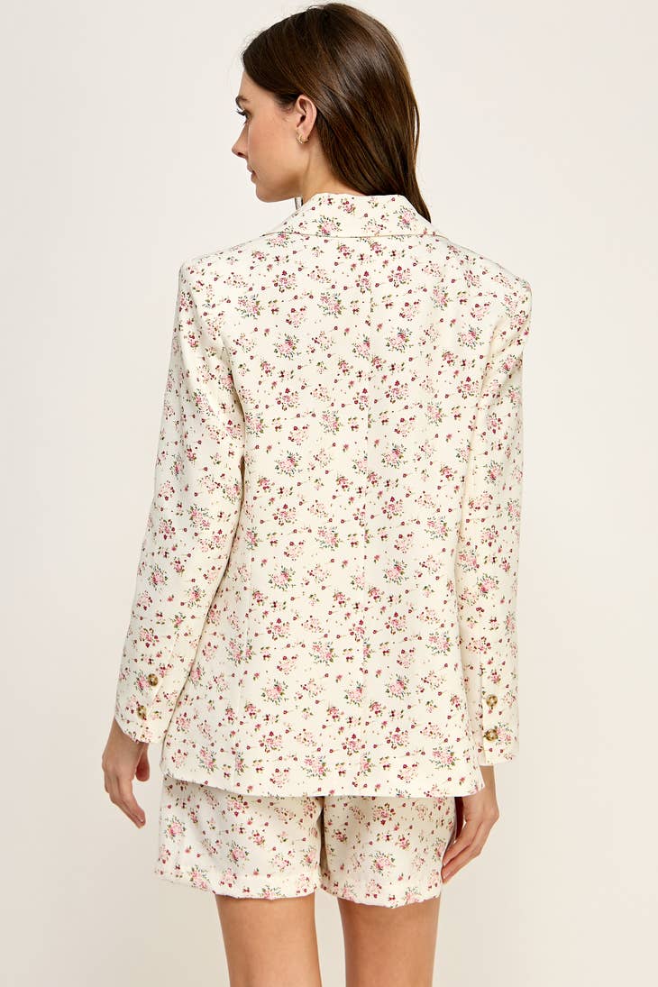 Floral Print Blazer