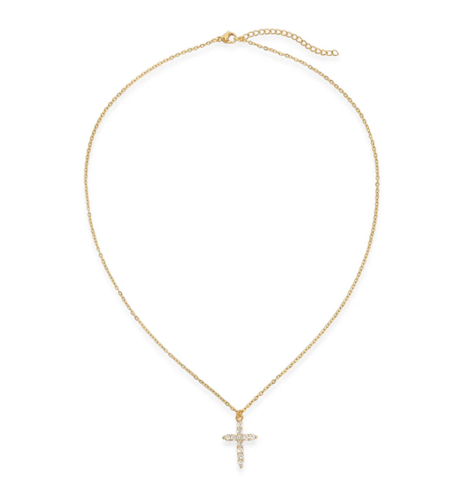 Dainty Cross Necklace Gold