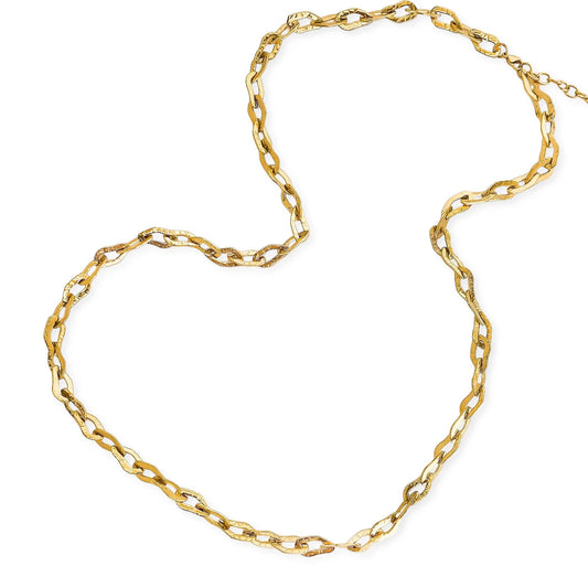 Thick Paperclip Necklace Gold