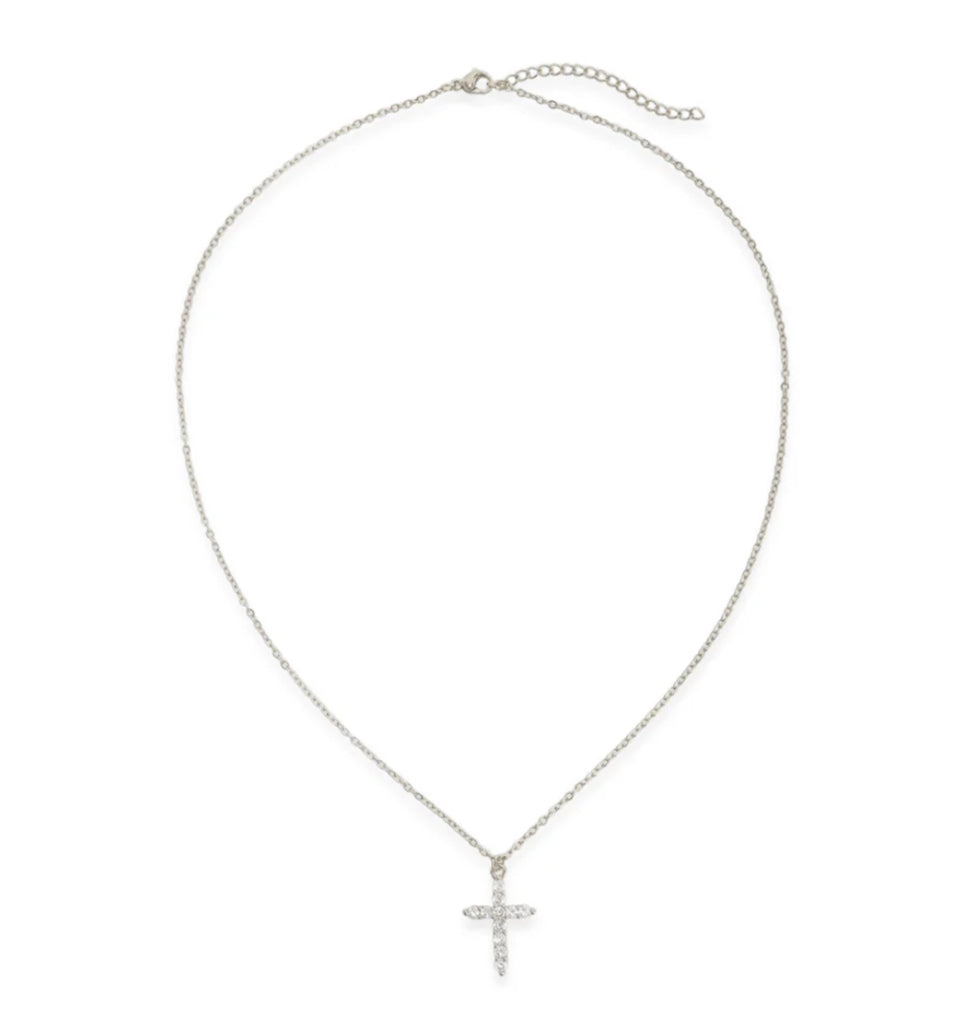 Dainty Cross Necklace Silver