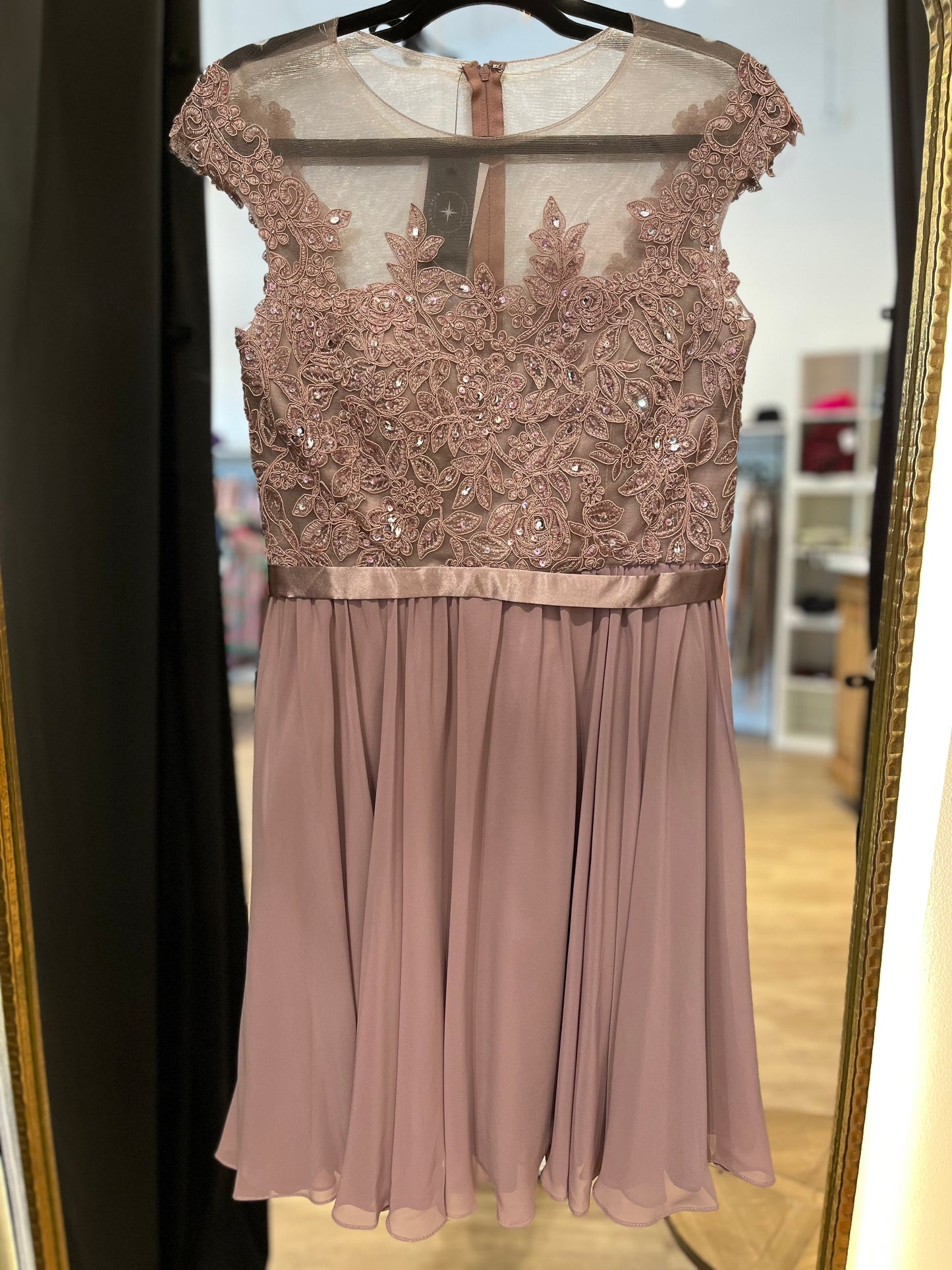 Avery Formal Dress- Mocha