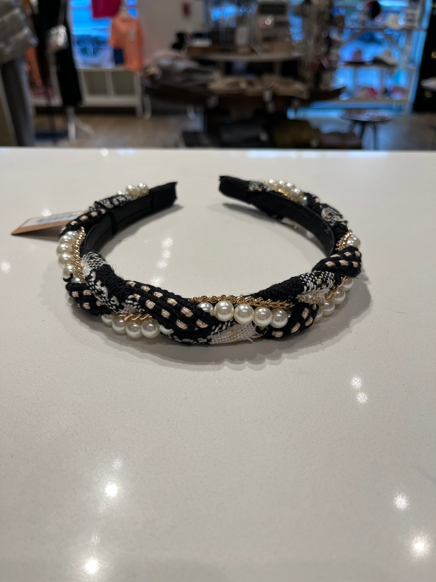 Braided Pearl Headband