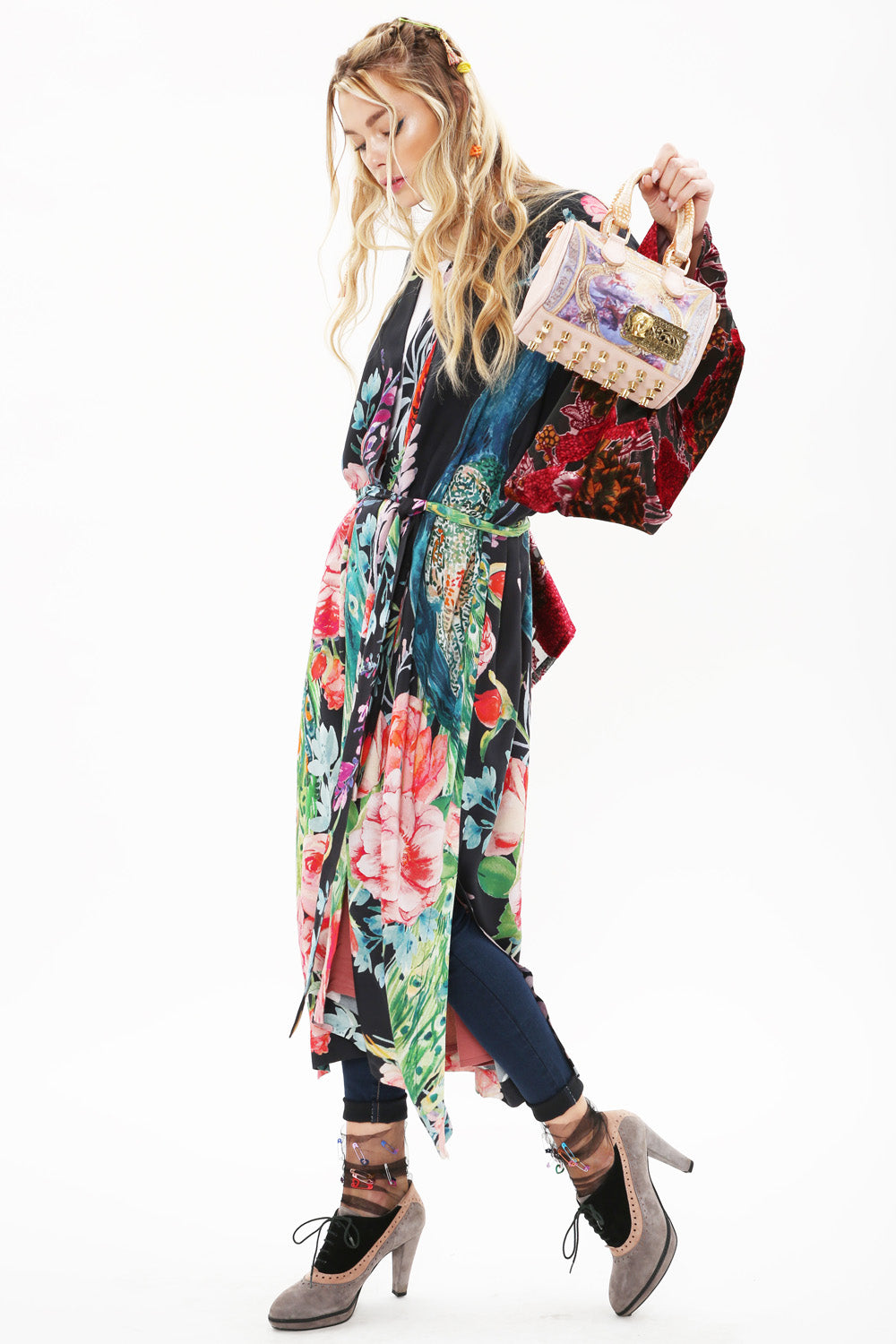 Night Peacock Kimono