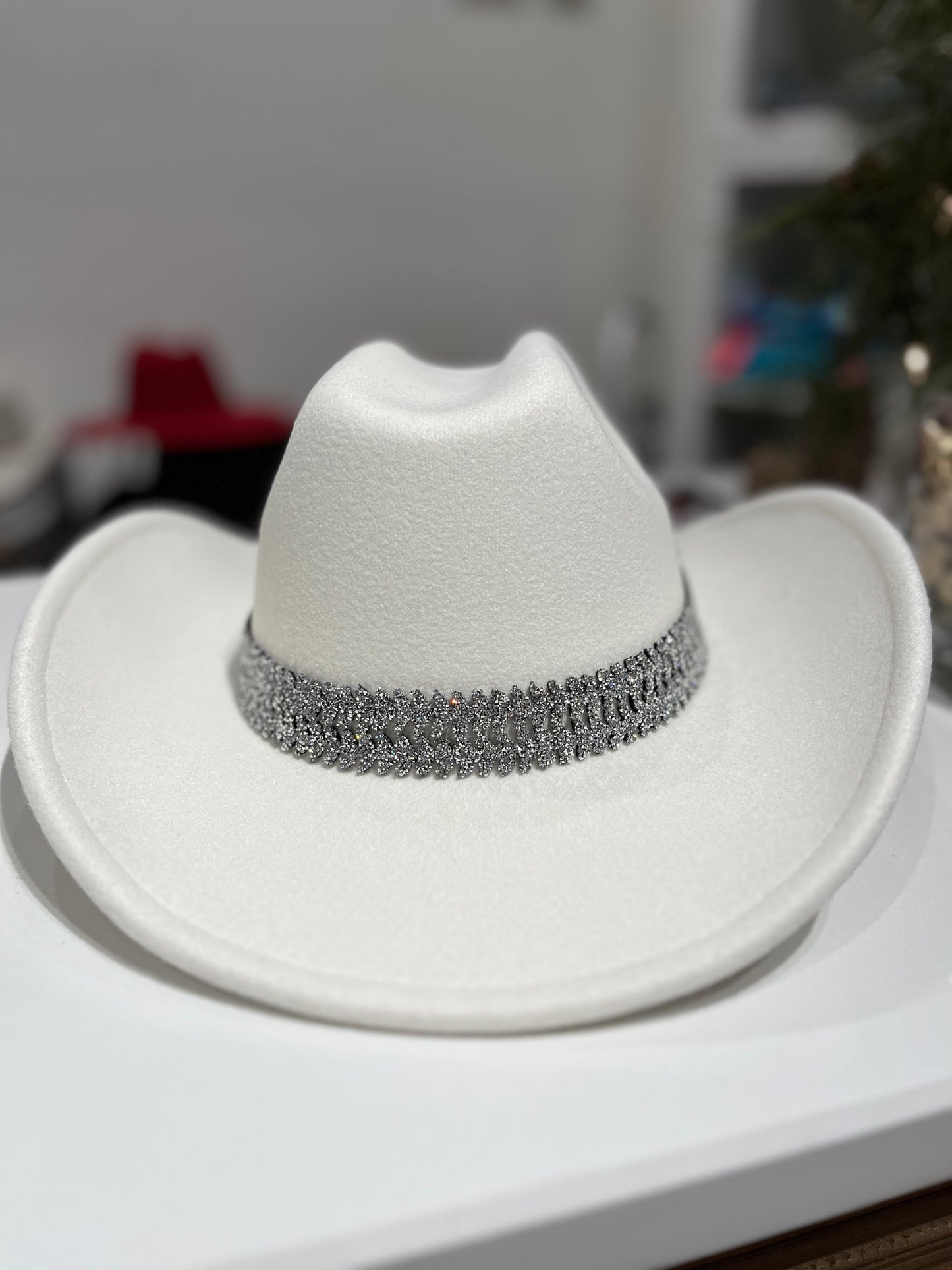 Cowgirl Hat Felt Glitter Band- Adjustable