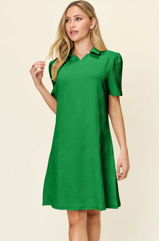 Elaina Textured Dress - Green