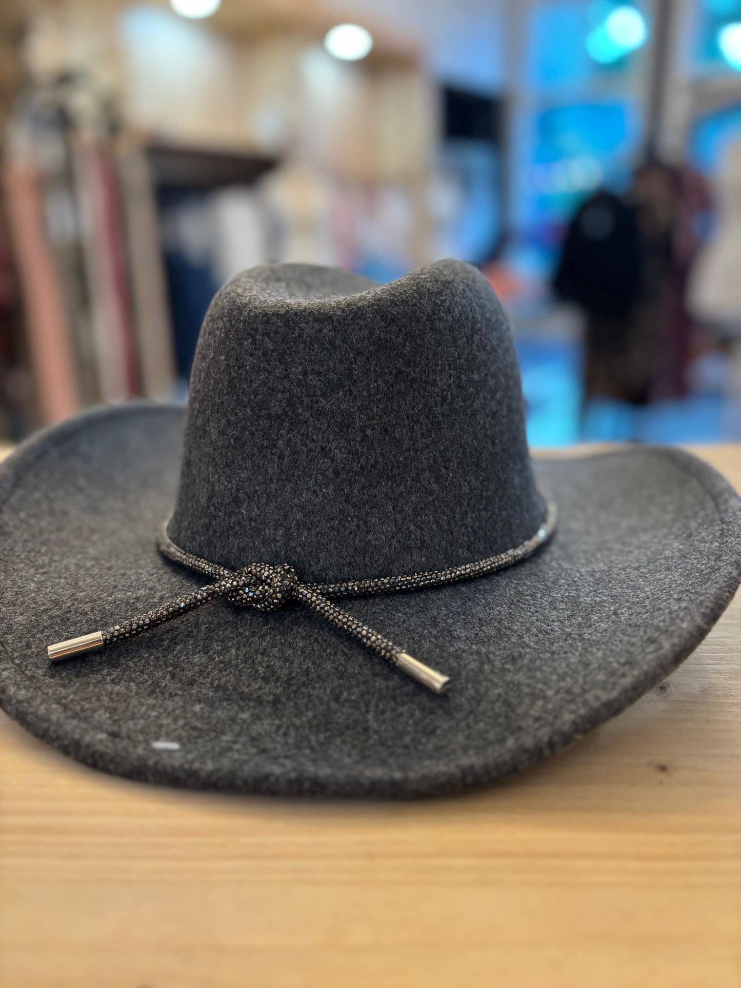 Cowgirl Hat Felt Rhinestone Band- Adjustable