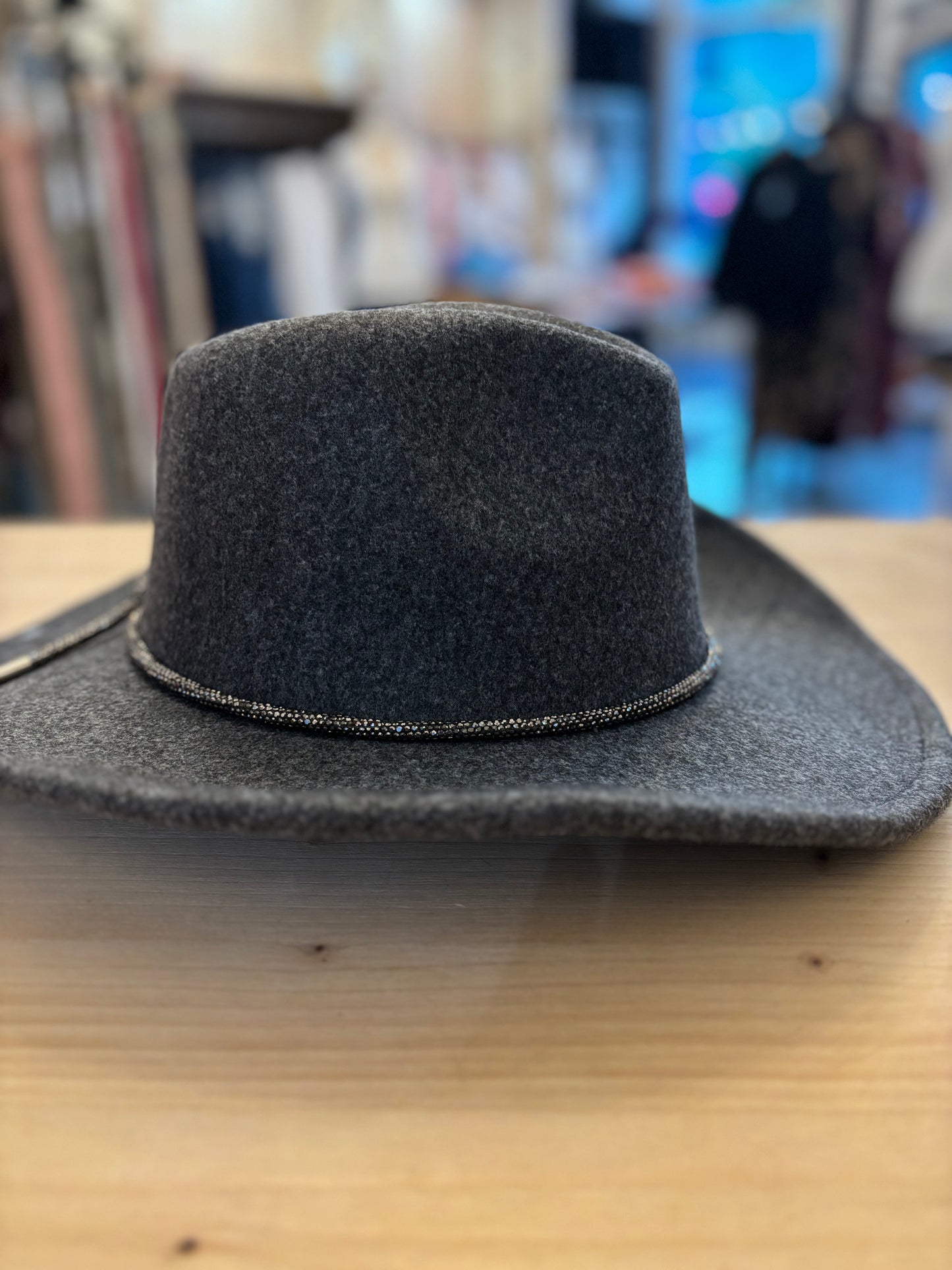 Cowgirl Hat Felt Rhinestone Band- Adjustable