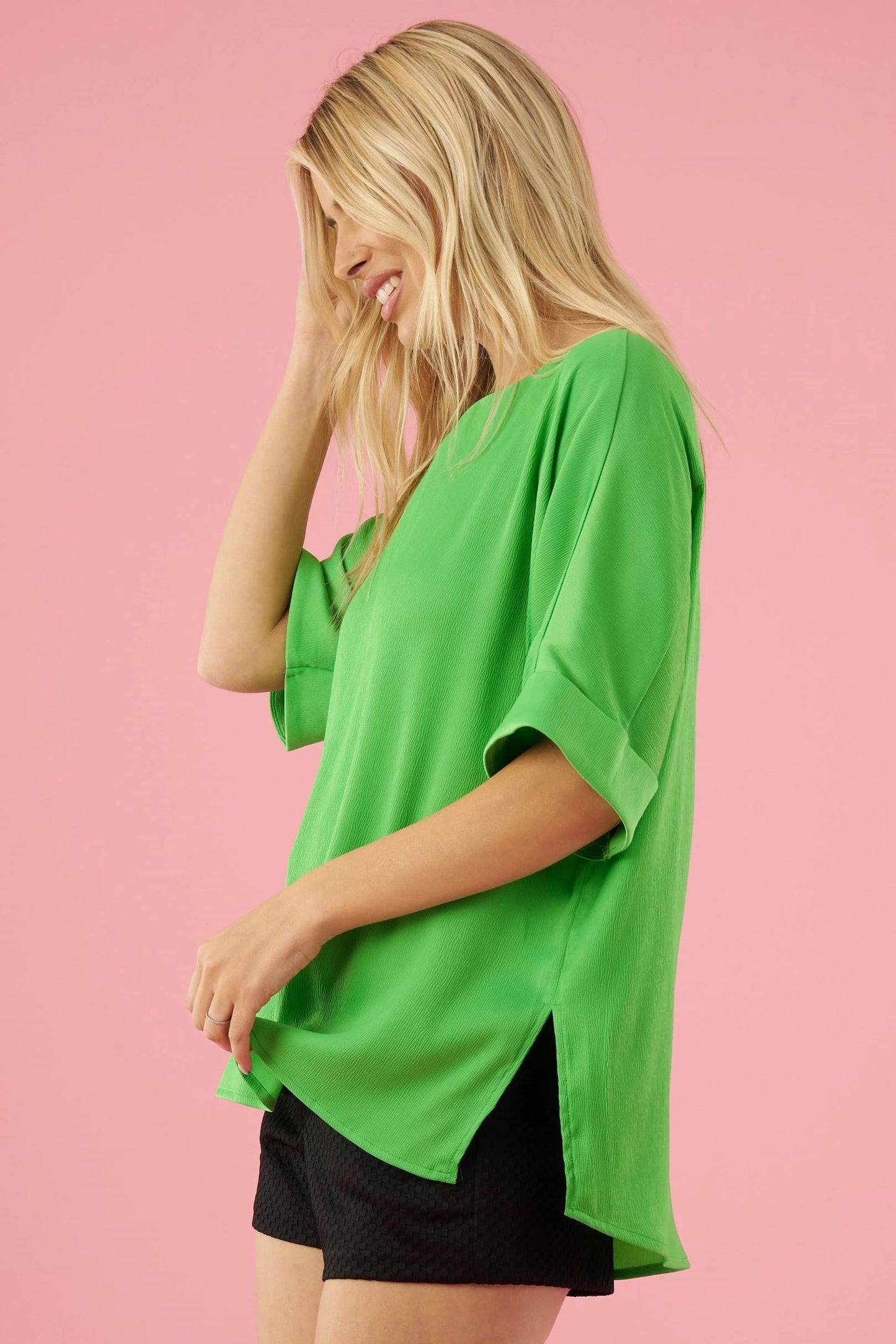 Caroline Top- Kelly Green