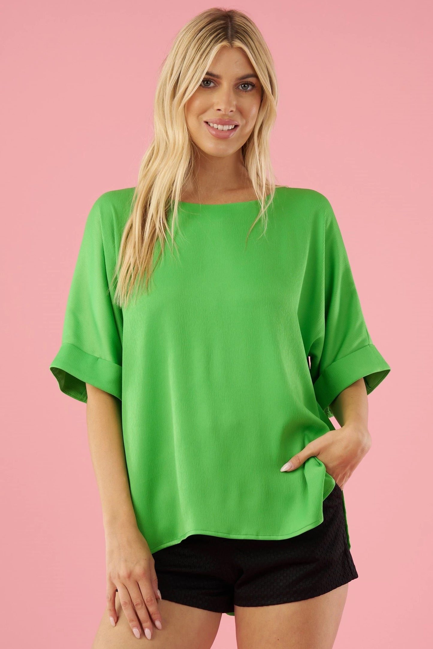 Caroline Top- Kelly Green