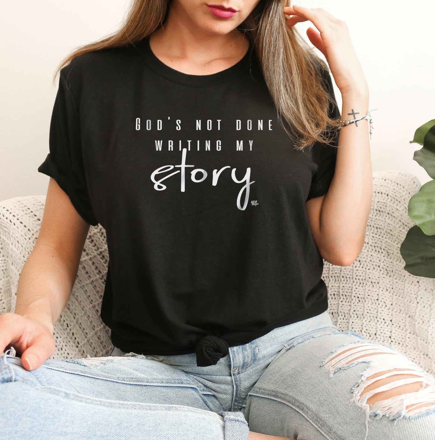 Inspirational Tee - God's Not Done Black