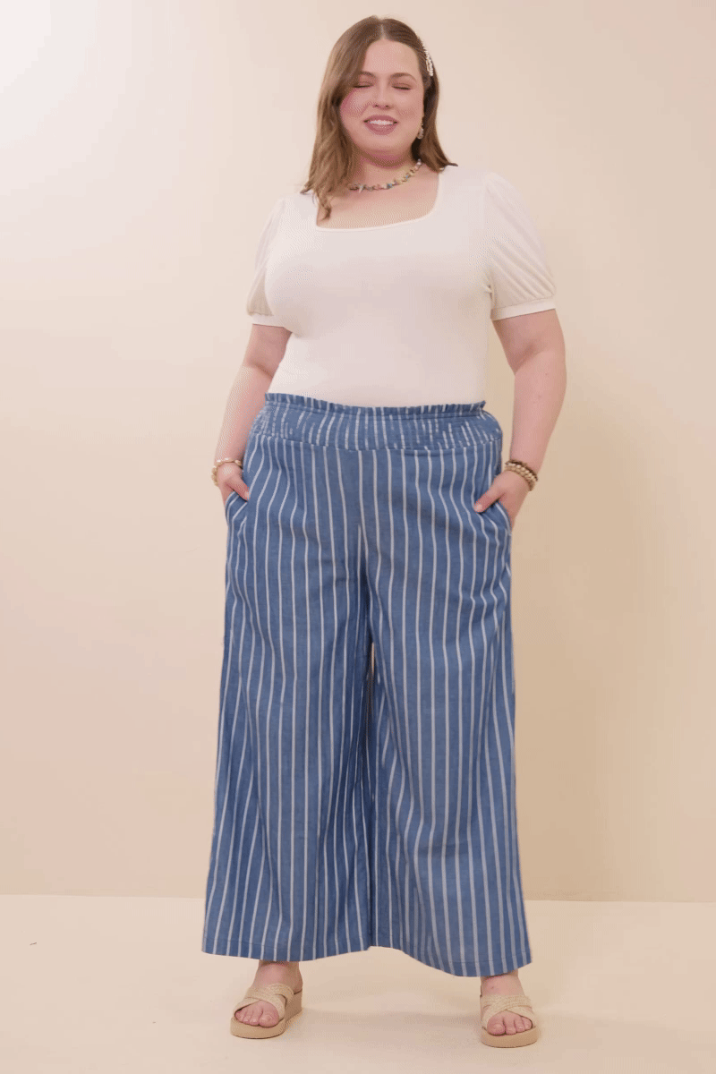Nantucket Striped Cotton Pants