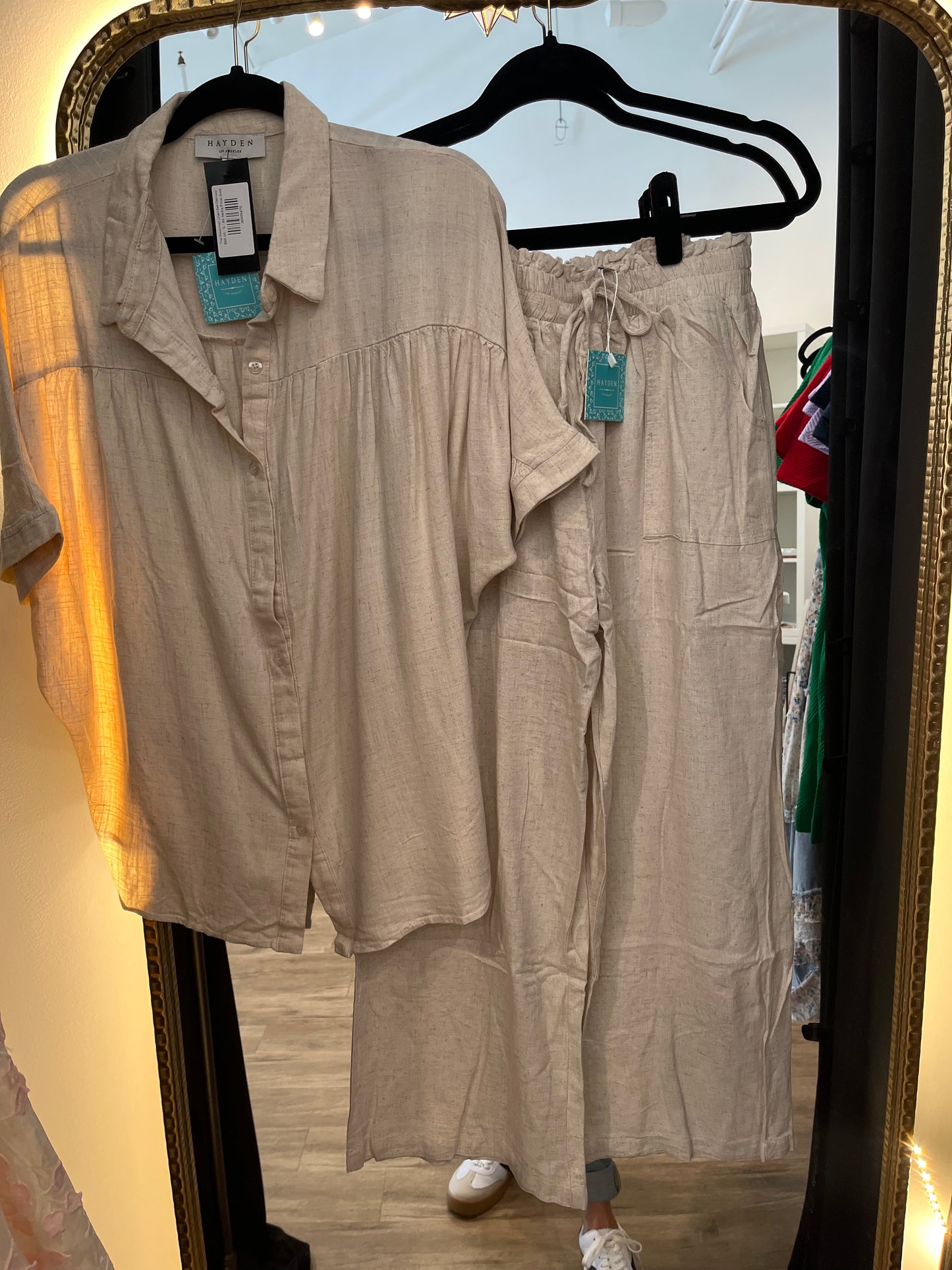 The Savannah Linen Set-Oatmeal