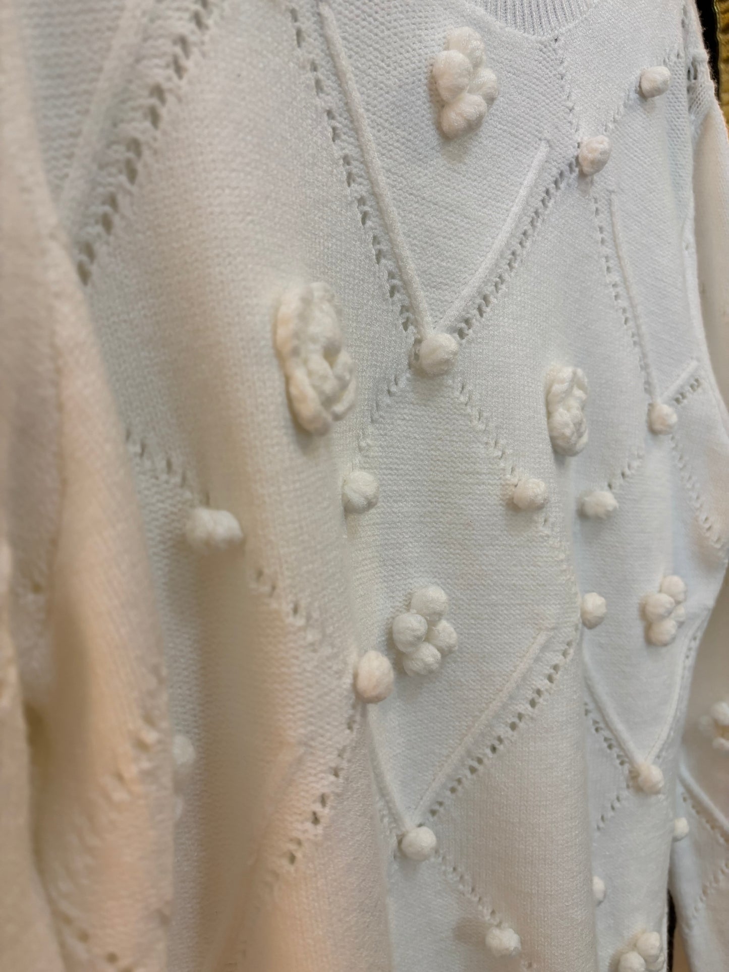 Rhea-Lynn Long Sleeve Sweater - White