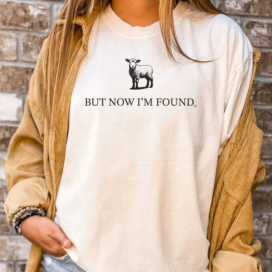 Inspirational Tee - But Now I‘am Found/Ivory