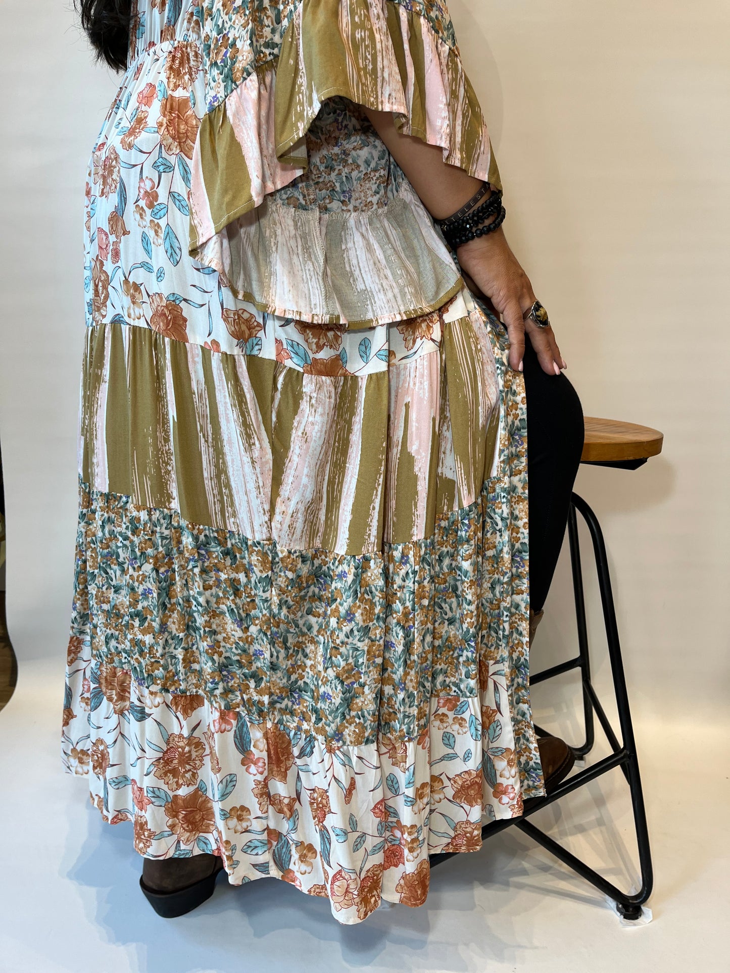Floral Striped Kimono