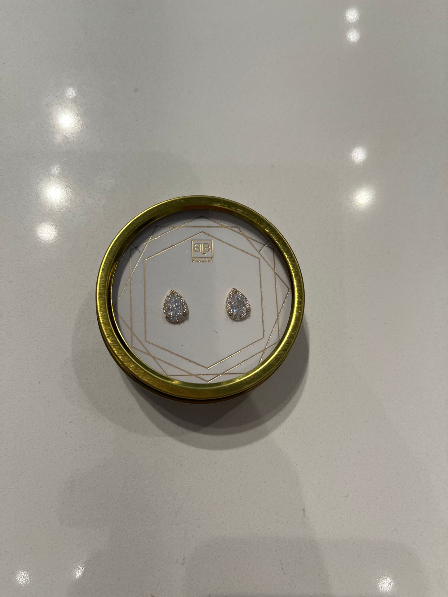 Jewel Studs- 18kt Triple Gold Plated