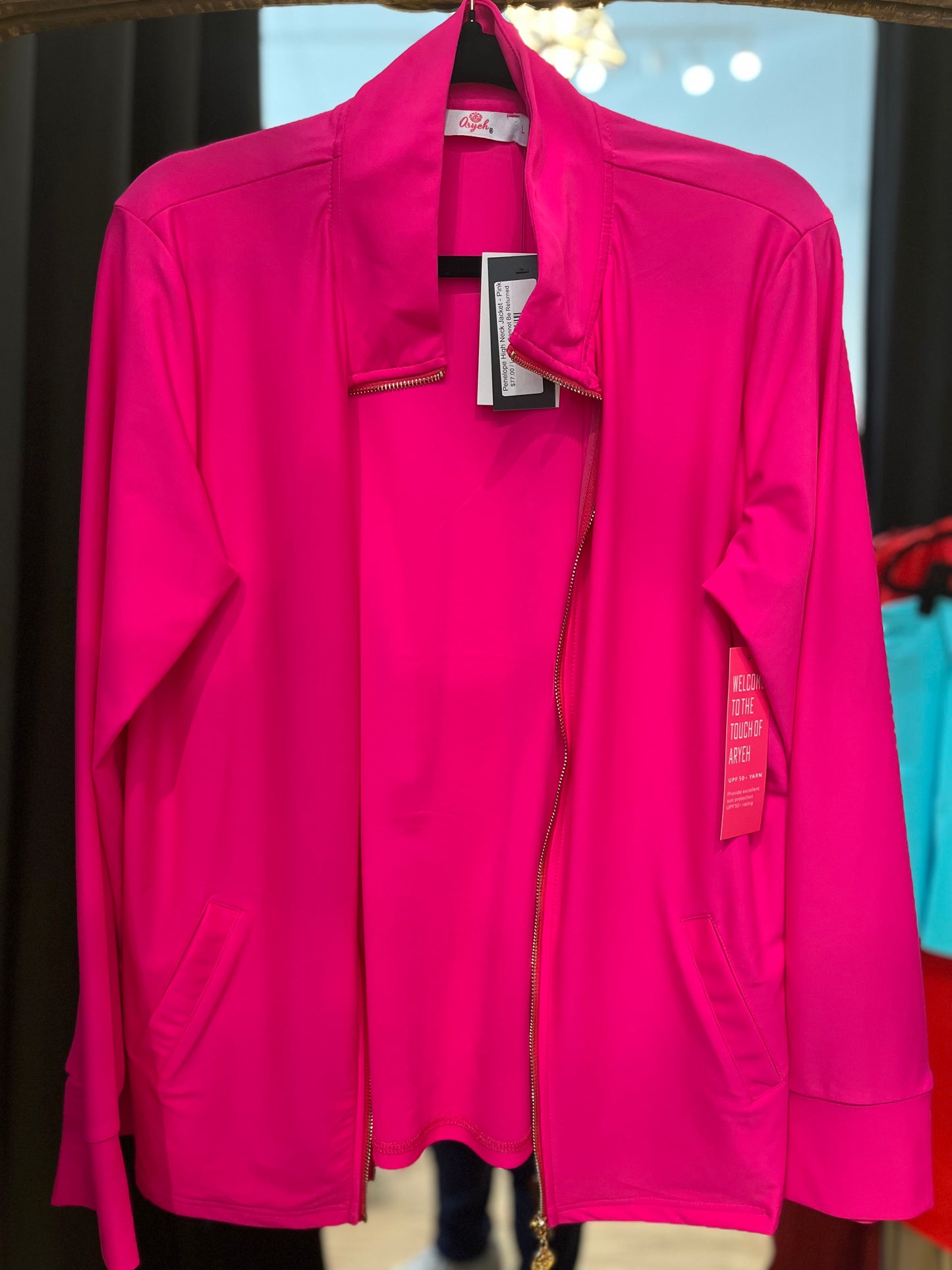 Penelope High Neck Jacket - Pink