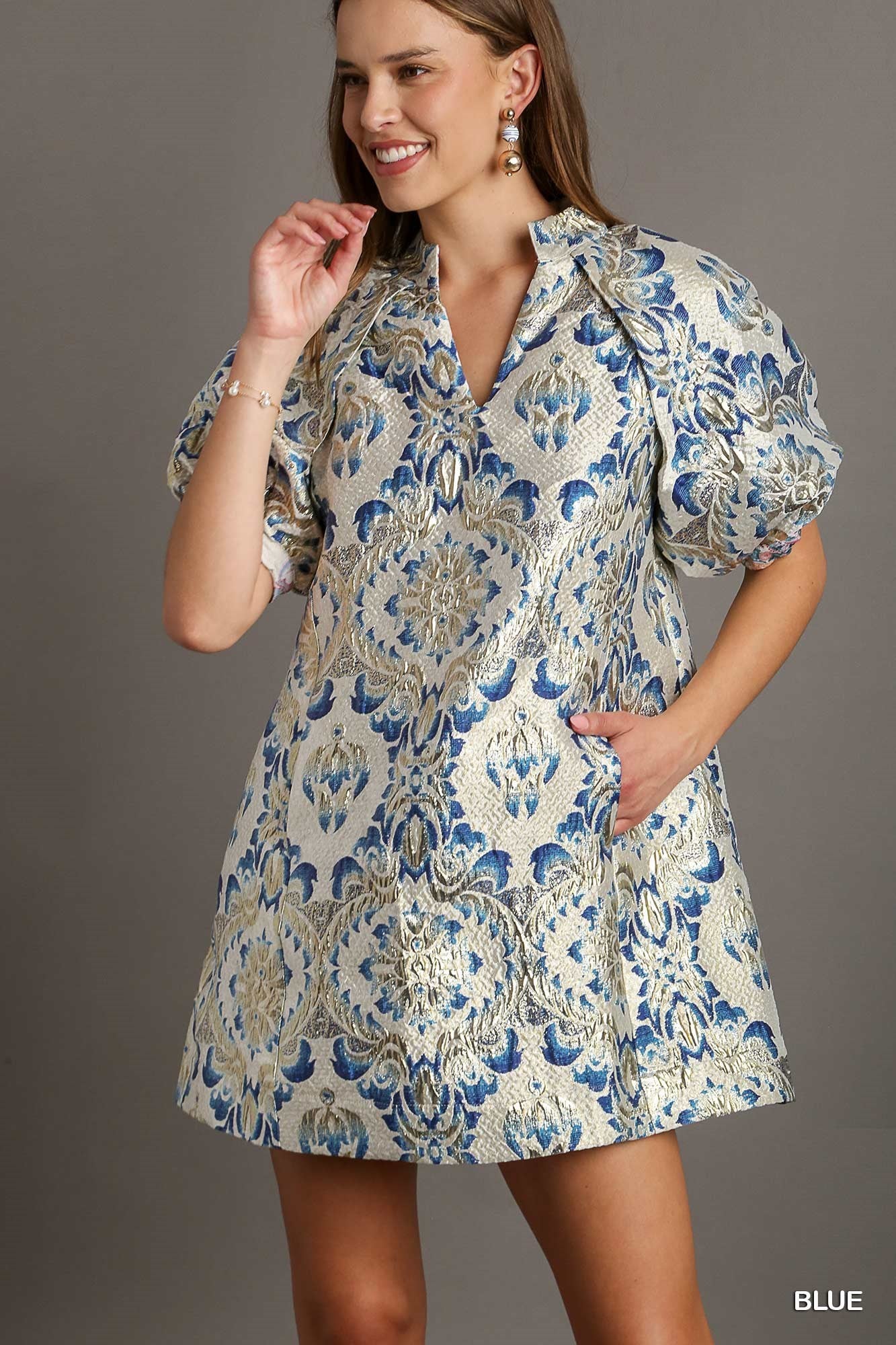 Tea Cup Dress Blue