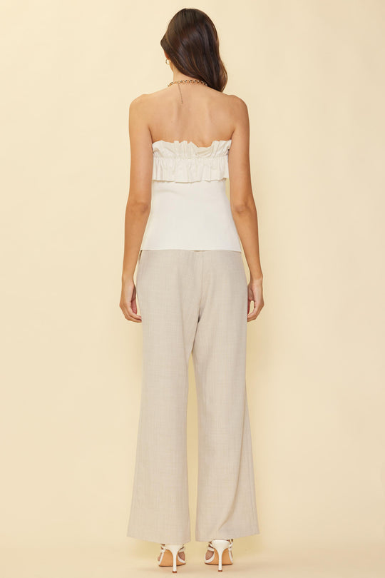 Melange Flared Trousers