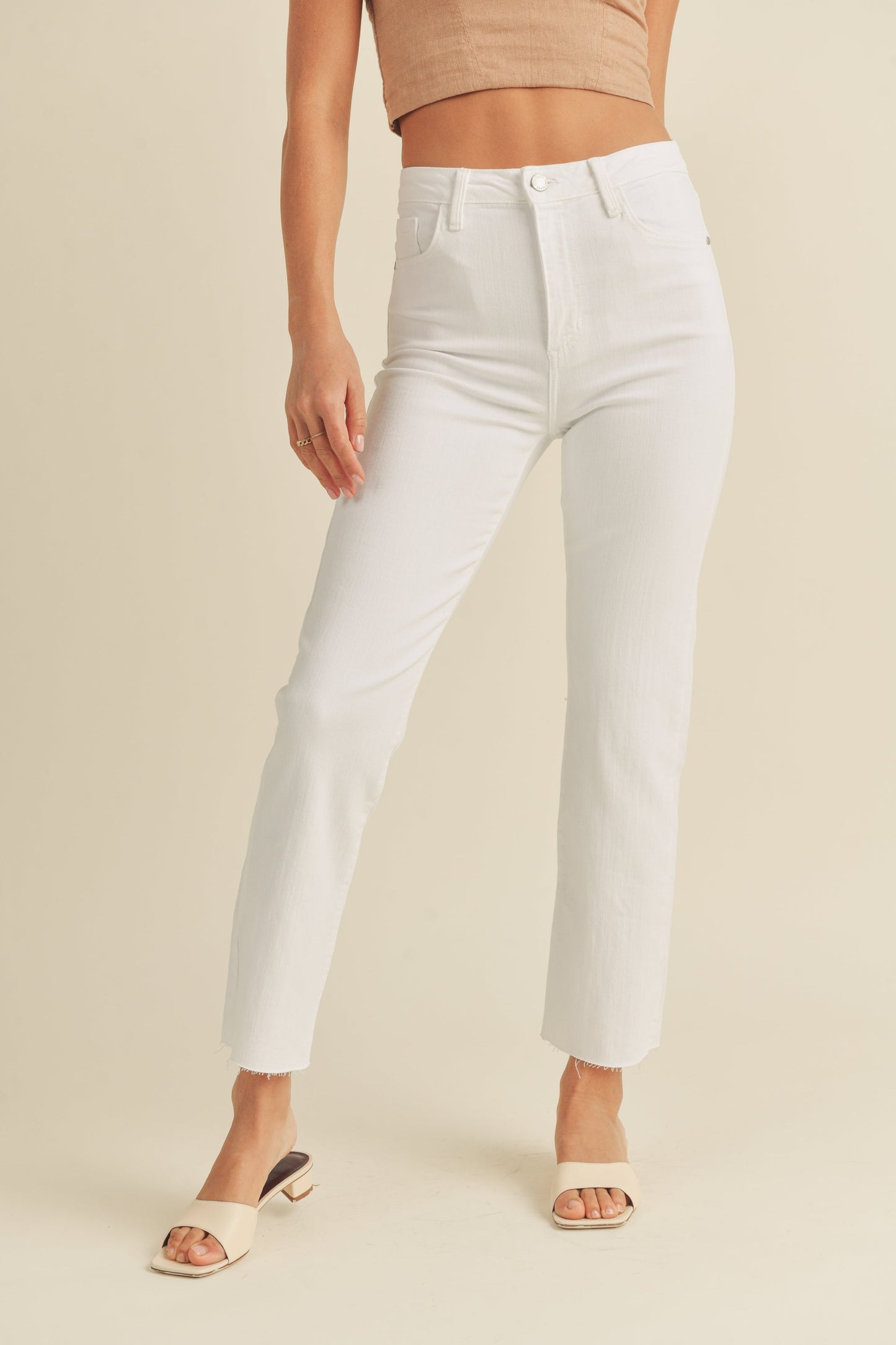 High-Rise Classic Straight White