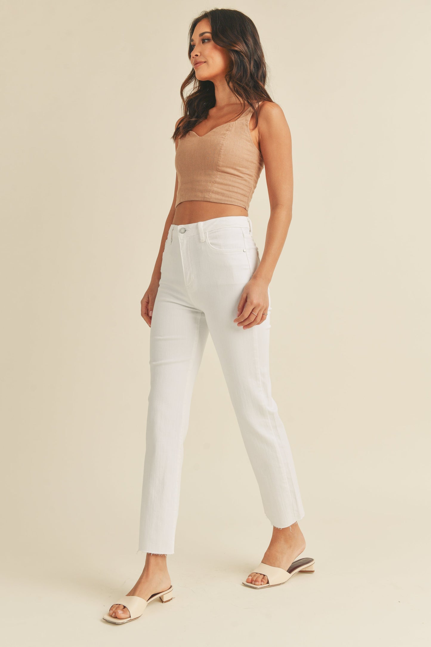 High-Rise Classic Straight White