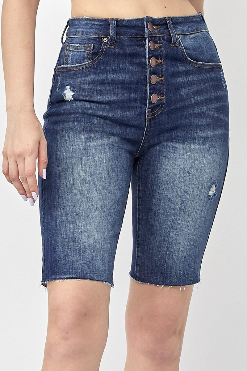 Button fly shorts
