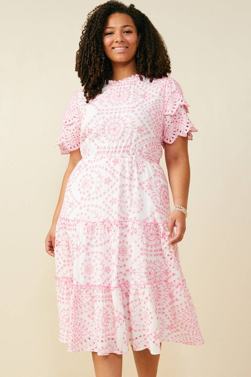 The Katherine Pink Midi Dress