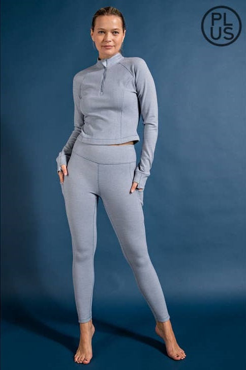 Chambray Rae Butter High Rise Joggers with Pockets