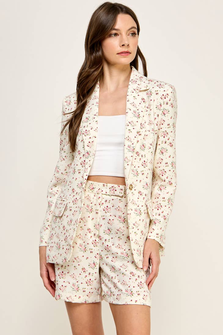 Floral Print Blazer
