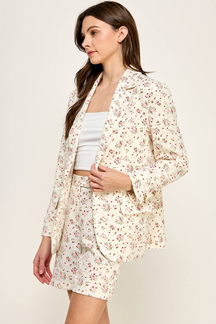 Floral Print Blazer
