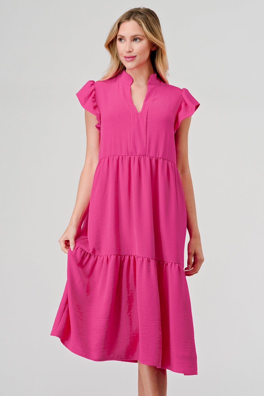 Opal Midi Dress in Pink