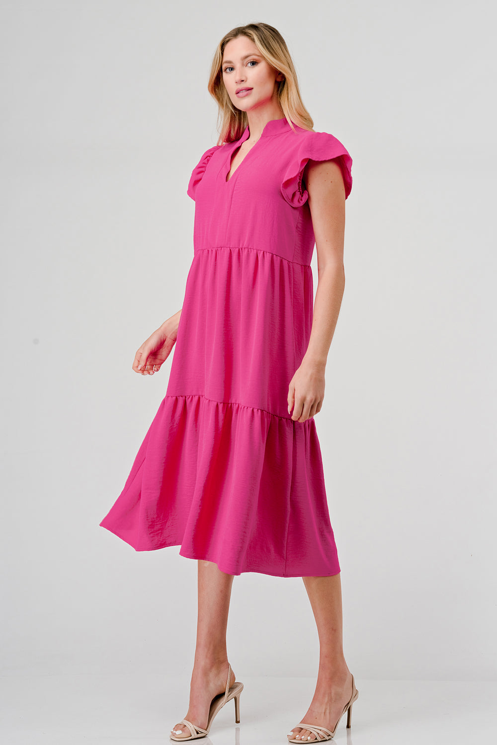 Opal Midi Dress in Pink