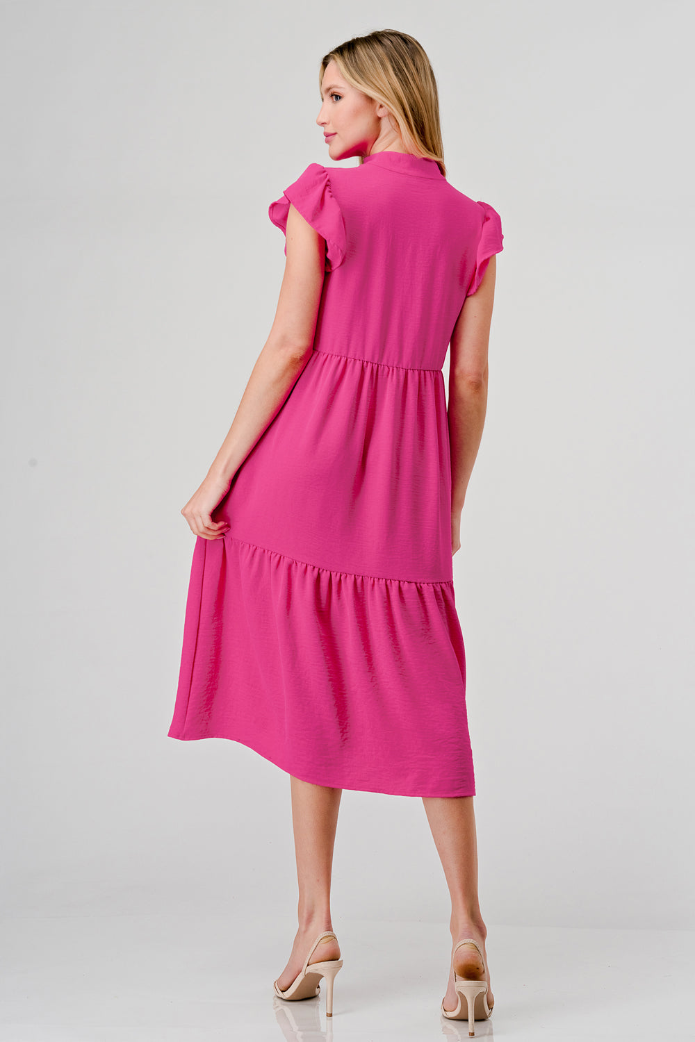 Opal Midi Dress in Pink