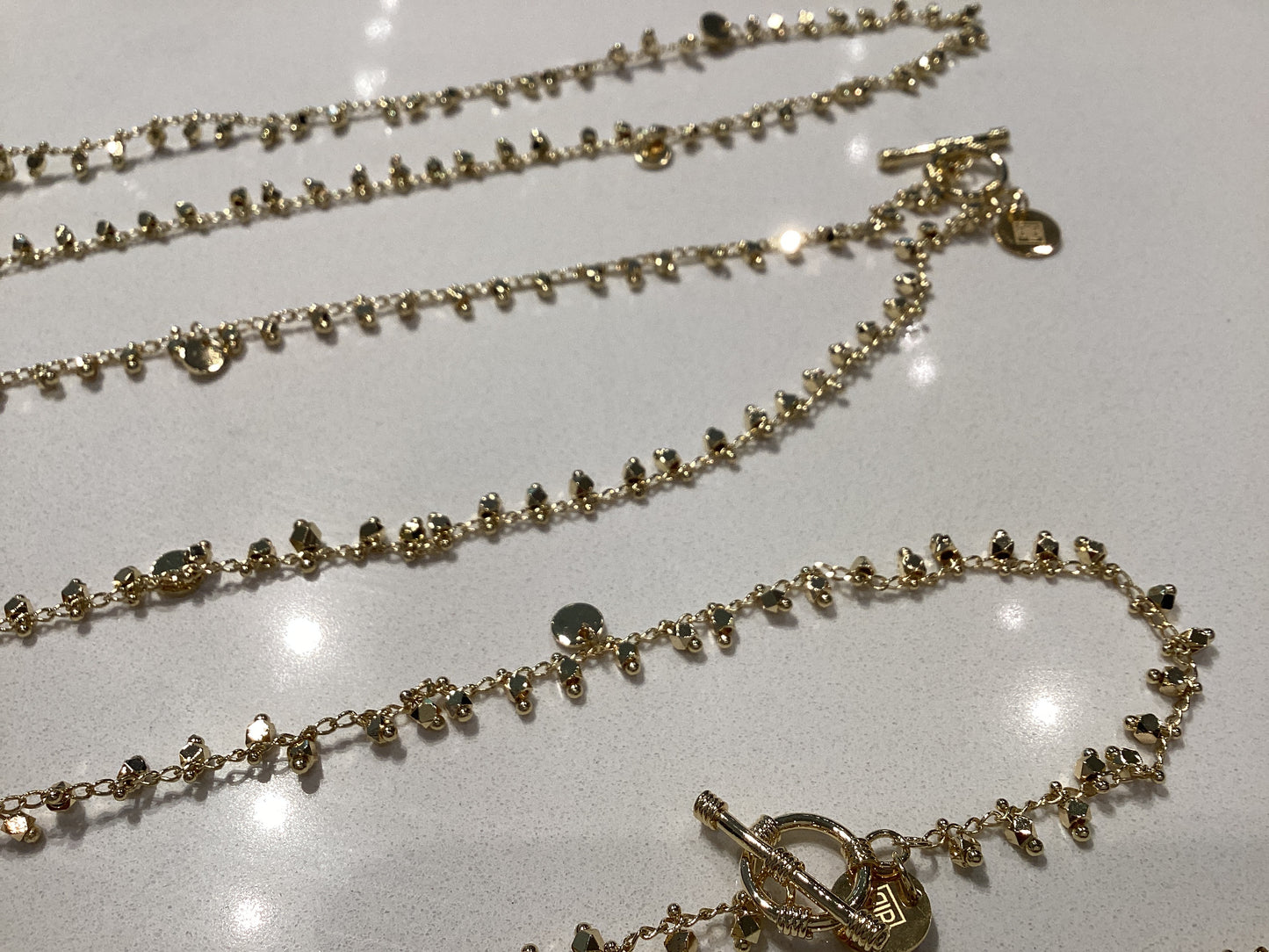 Wrap Necklace 55.5"-18kt Triple Gold Plated