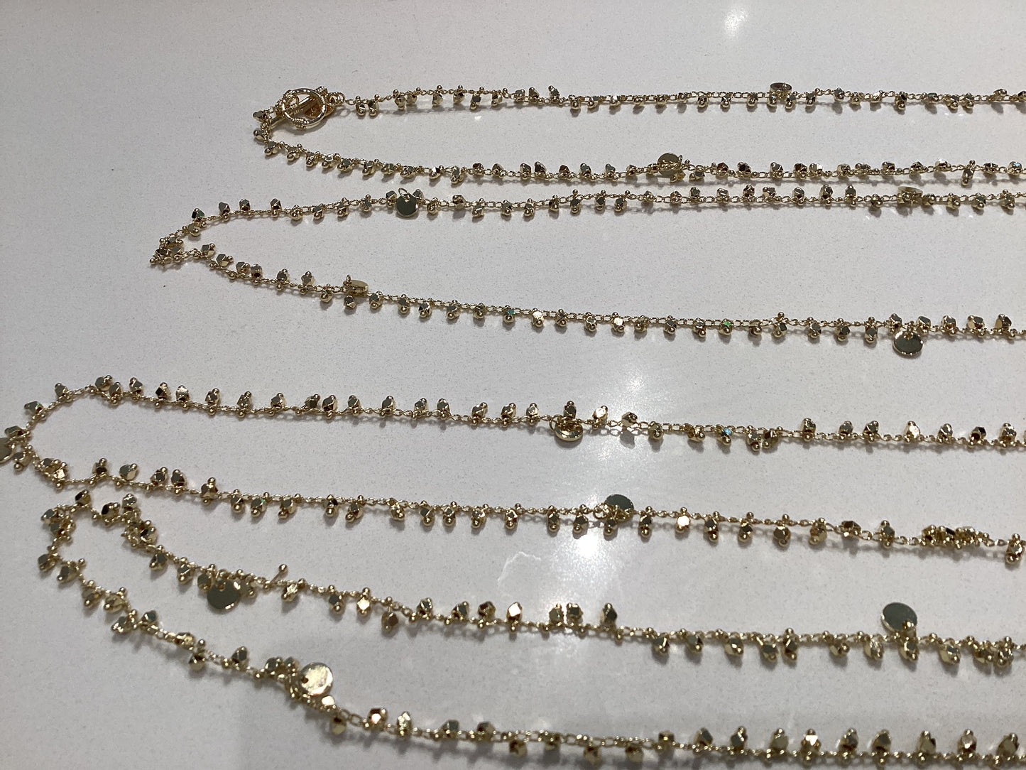 Wrap Necklace 55.5"-18kt Triple Gold Plated