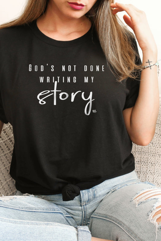 Inspirational Tee - God's Not Done Black