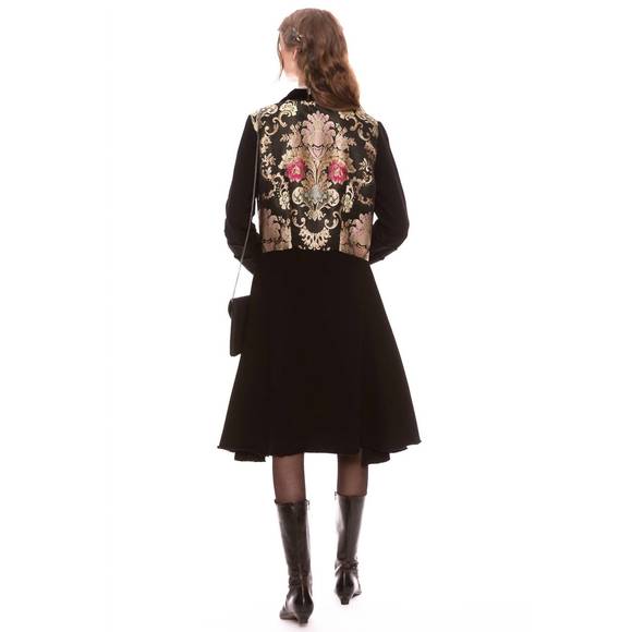 Charlotte Black Lapel Coat